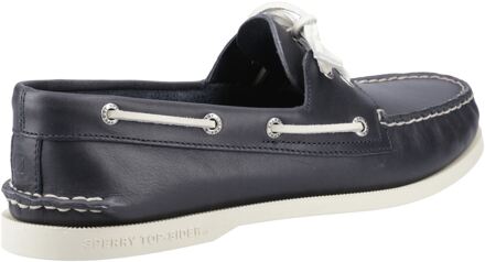 Sperry Authentiek 2 Oog Leer Heren Marineblauwe Bootsschoenen Navy - EU 42 / UK 8