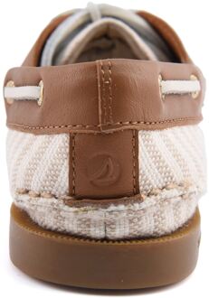 Sperry Authentiek Origineel Textiel Vrouwen Wit/Natuurlijk Standaard Bootschoenen - EU 37.5 / UK 4.5