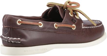 Sperry Authentieke 2 Eye Leren Dames Bruine Standaard Boootschoenen