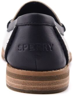 Sperry Port Driving Textiel Dames Witte/Marineblauwe Standaard Loafers - EU 37.5 / UK 4.5