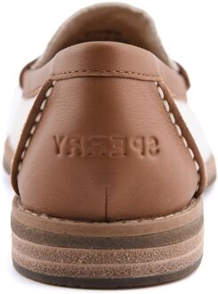 Sperry Port Driving Textiel Dames Witte/Tan Standaard Loafers - EU 40 / UK 6.5