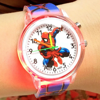 Spider-man Cartoon Children's Watch Luminous Clock Boy Printing Luminous Quartz Watch Happy Birthday Gift