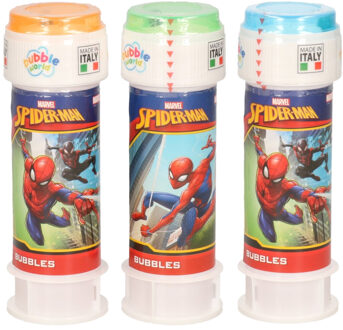 Spiderman 3x Marvel Spiderman bellenblaas flesjes met bal spelletje in dop 60 ml voor kinderen