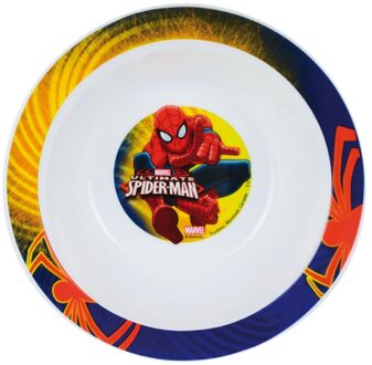 Spiderman servies bord - diep bord - kinder/peuter ontbijt bordje - 16 cm