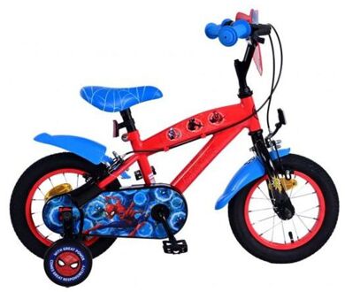 Spiderman Ultimate Spider-Man Kinderfiets - Jongens - 12 inch - Blauw/Rood - Twee handremmen