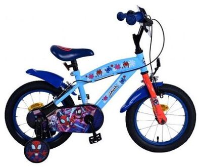 Spidey Kinderfiets - Jongens - 14 inch - Blauw Rood - Twee handremmen