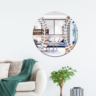 Spiegel Acryl Baseball Diy Combinatie Thuis Muursticker Kinderkamer Kleuterschool Decoratie. Zelfklevende Zilver / 15cm