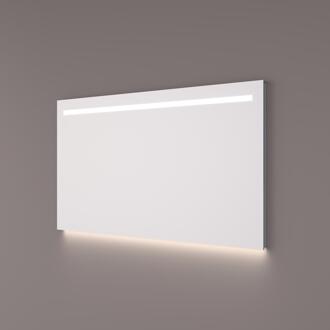 spiegel Basic Line Recht - LED Baan en Indirecte Verlichting - 80 x 70 x 3 cm - met Spiegelverwarming en Infrarood Sensor Dimmer