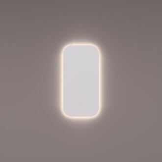 spiegel Basic Line Verticaal Afgerond met Indirecte LED Verlichting 40 x 80 x 3 cm + Spiegelverwarming en Infrarood Sensor Dimmer