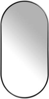 Spiegel Basix ovaal - zwart - 50x100 cm