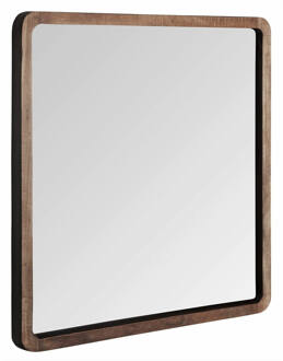 Spiegel 'Cosmo' Teakhout, 80 x 80cm - 80 x 80 cm