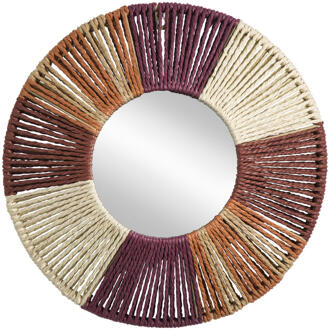 Spiegel Fes - Ø40 Cm - Metaal/Papier - Multikleur