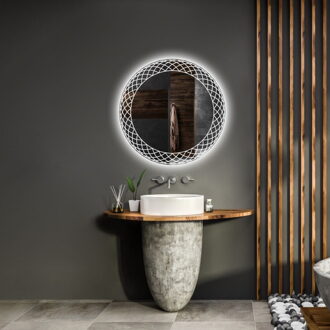 Spiegel Gliss Design Fantasia Rond LED Verlichting 60cm En Spiegelverwarming