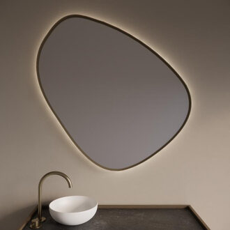 Spiegel Gliss Design Fenix met Indirecte LED Verlichting en Verwarming 100cm Mat Goud Rose