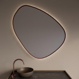 Spiegel Gliss Design Fenix met Indirecte LED Verlichting en Verwarming 120cm Koper Rose