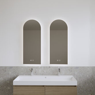 Spiegel Gliss Design Gaya 40x100 cm Rechthoek Verlichting en Spiegelverwarming