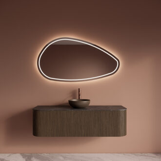 Spiegel Gliss Design Sirius met Indirecte LED Verlichting en Verwarming 100x60 cm