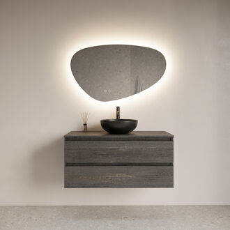 Spiegel Gliss Design Trendy Organisch LED Verlichting 160cm