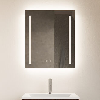 Spiegel Gliss Design Verticaal Led Standaard Dubbele LED Verlichting Met Spiegelverwarming 60cm