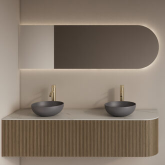 Spiegel Gliss Design Zelus Links met Indirecte LED Verlichting en Verwarming 120x60 cm