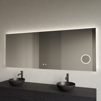 Spiegel Hipp Design Phantom 008 Met Verlichting Incl. Spiegelverwarming (Alle Maten) Mat Zwart