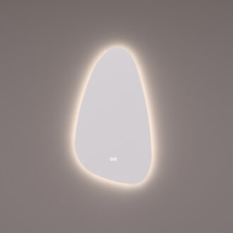 Spiegel Hipp Design SPV 13601 Organisch 45x80 cm Met Verlichting Incl. Spiegelverwarming