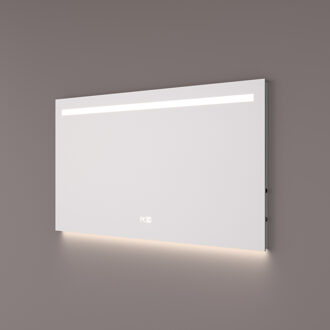 Spiegel Hipp Design SPV 5000 Rechthoek 90x70 cm Met Verlichting Incl. Spiegelverwarming en Digitale Klok