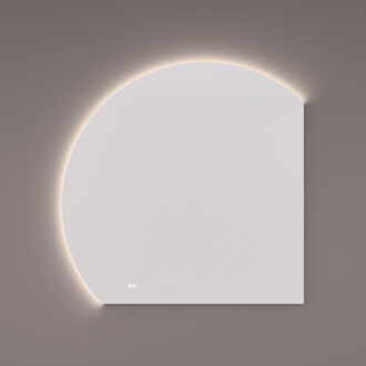 Spiegel Hipp Design SPV ML Rond Links 120x100 cm Met Verlichting Incl. Spiegelverwarming