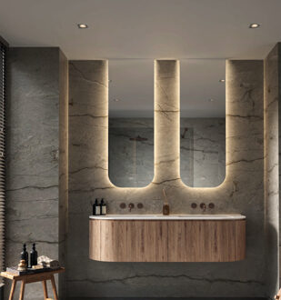 Spiegel Hipp Design SPV SLP2 Rechthoek 50x140 cm Met Afgeronde Hoeken Met Verlichting