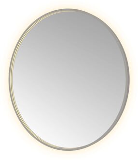 Spiegel Hotbath &MORE 100x100 cm LED-Verlichting Spiegelverwarming Rond Geborsteld Gunmetal