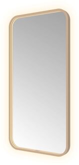 Spiegel Hotbath &MORE 100x50 cm LED-Verlichting Spiegelverwarming Rechthoek Geborsteld Koper PVD