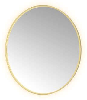 Spiegel Hotbath &MORE 120x120 cm LED-Verlichting Spiegelverwarming Rond Geborsteld Messing PVD