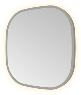 Spiegel Hotbath &MORE 40x40 cm LED-Verlichting Deens Ovaal Geborsteld Gunmetal