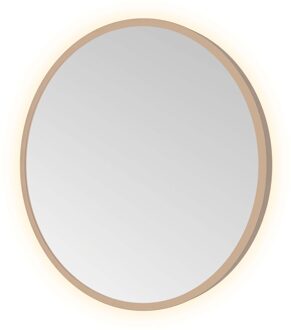 Spiegel Hotbath &MORE 40x40 cm LED-Verlichting Rond Geborsteld Koper PVD
