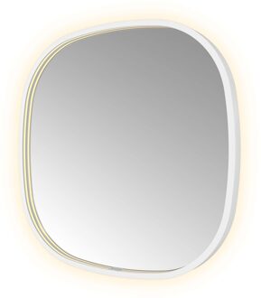 Spiegel Hotbath &MORE 60x60 cm LED-Verlichting Spiegelverwarming Deens Ovaal Mat Wit