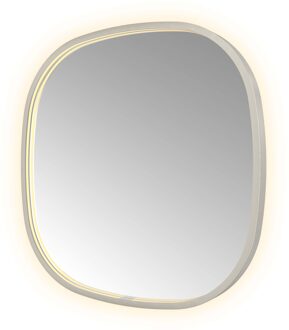 Spiegel Hotbath &MORE 60x60 cm LED-Verlichting Spiegelverwarming Deens Ovaal RVS