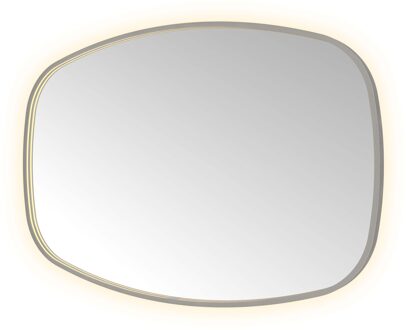 Spiegel Hotbath &MORE 80x120 cm LED-Verlichting Spiegelverwarming Deens Ovaal Geborsteld Gunmetal
