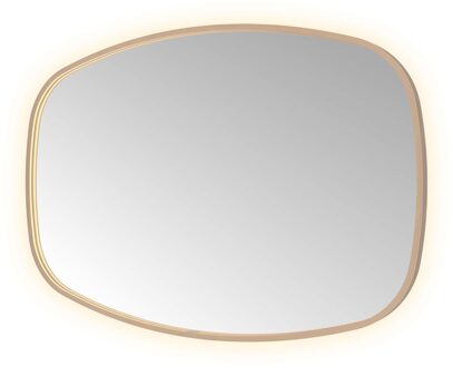 Spiegel Hotbath &MORE 80x120 cm LED-Verlichting Spiegelverwarming Deens Ovaal Geborsteld Koper PVD