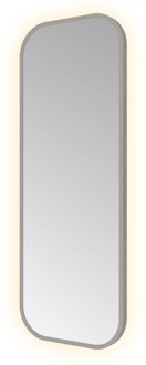 Spiegel Hotbath &MORE 80x30 cm LED-Verlichting Rechthoek Afgerond Geborsteld Gunmetal