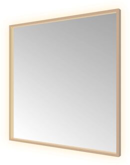 Spiegel Hotbath &MORE 80x80 cm LED-Verlichting Spiegelverwarming Vierkant Geborsteld Koper PVD