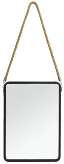 Spiegel Jonas - 40x25x3 Cm - Metaal - Zwart