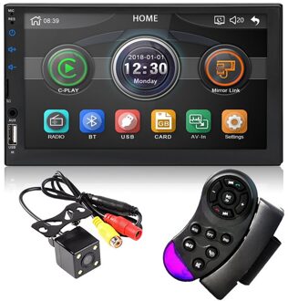 Spiegel Link radio voor Carplay Android Auto Stereo MP5 Speler multimedia Autoradio Autoradio IOS Achteruitrijcamera 7" touch screen ControlAndControl