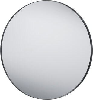 Spiegel - Livion Brens - Rond - Hangspiegel in Frame - 110cm - Zwart - Metaal