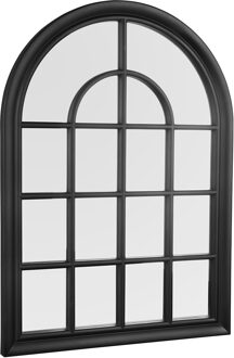 Spiegel - Livion Chine - Decoratieve Spiegelglas inclusief lijst - Zwart - Kunststof