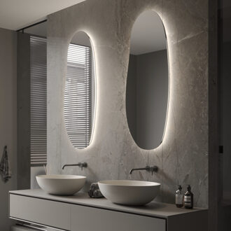 Spiegel Martens & Meijer Amsterdam Organisch 50x100 cm Met Verlichting en Verwarming