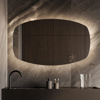 Spiegel Martens & Meijer Copenhagen 100x65 cm Deens Ovaal Incl. Indirecte Verlichting Rondom, Incl. Verwarming & Dimbare Sensor