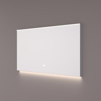 spiegel met LED Strip Boven en Indirecte Verlichting Onder 160 x 70 x 3 cm met Touch Dimmer en Spiegelverwarming
