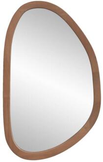 Spiegel Organic - Antraciet/ - Hout - 58x37x2 Cm - Hout/Glas - Bruin