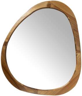 Spiegel organic driehoek - acaciahout - 78x67 cm