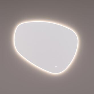 spiegel Organisch met Directe en Indirecte LED Verlichting Rondom 80B x 68H x 3D cm - Spiegelverwarming - Kleurenwissel - Touch Dimmer